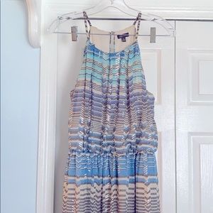 High neck spaghetti strap maxi dress